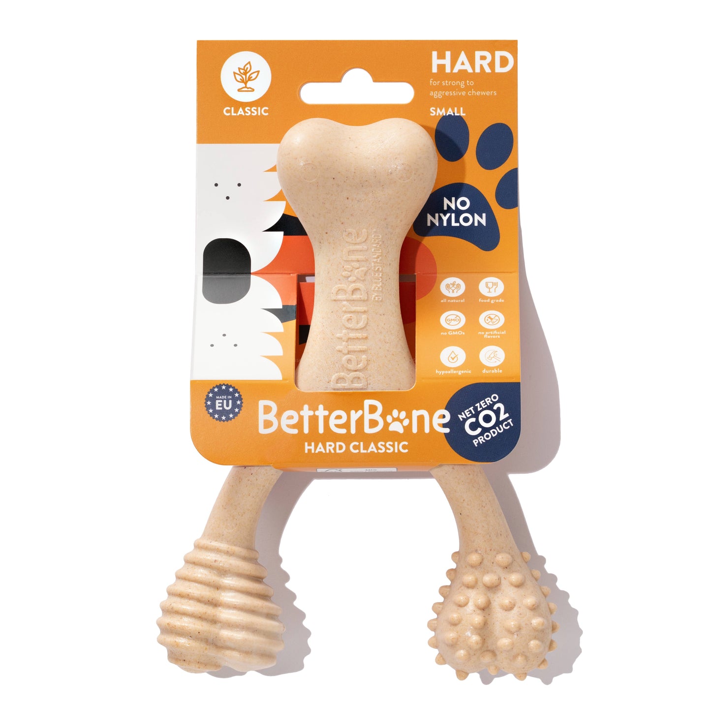 BetterBone hard dog chew toy in packaging on a white background