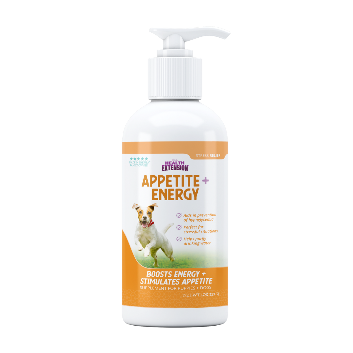 Health Extension Appetite + Energy Stress Relief Supplement 4 oz bottle
