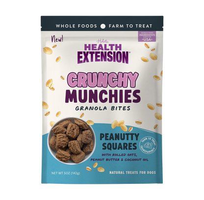 Crunchy Munchies Granola Bites - Peanutty Squares - frente del envase
