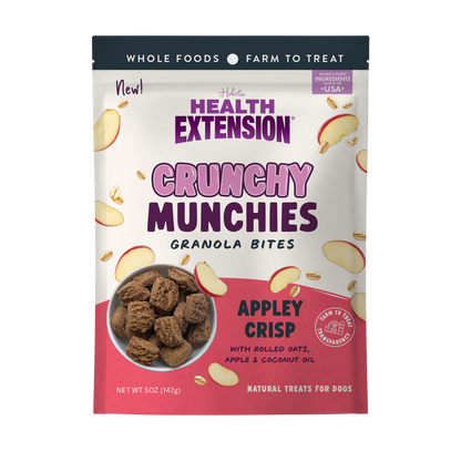 Front packaging view of Health Extension Crunchy Munchies Granola Bites - Appley Crisp