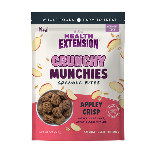 Front packaging view of Health Extension Crunchy Munchies Granola Bites - Appley Crisp