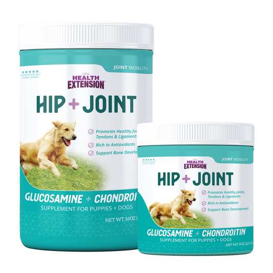 suplemento para movilidad de cadera + articulaciones de Health Extension - envases de 8 oz y 16 oz