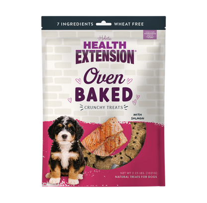 Front view of Oven Baked Salmon Treats by Health Extension