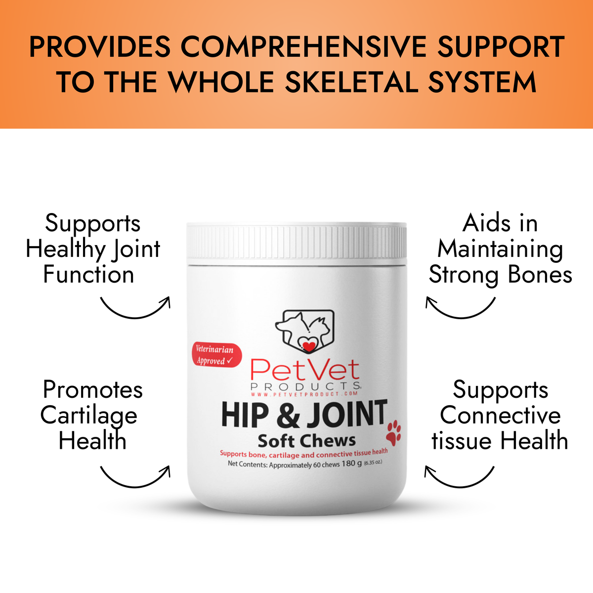 Pet Vet Products® Hip & Joint Soft Chews for Dogs - 60 Count product feature image 3 of 6