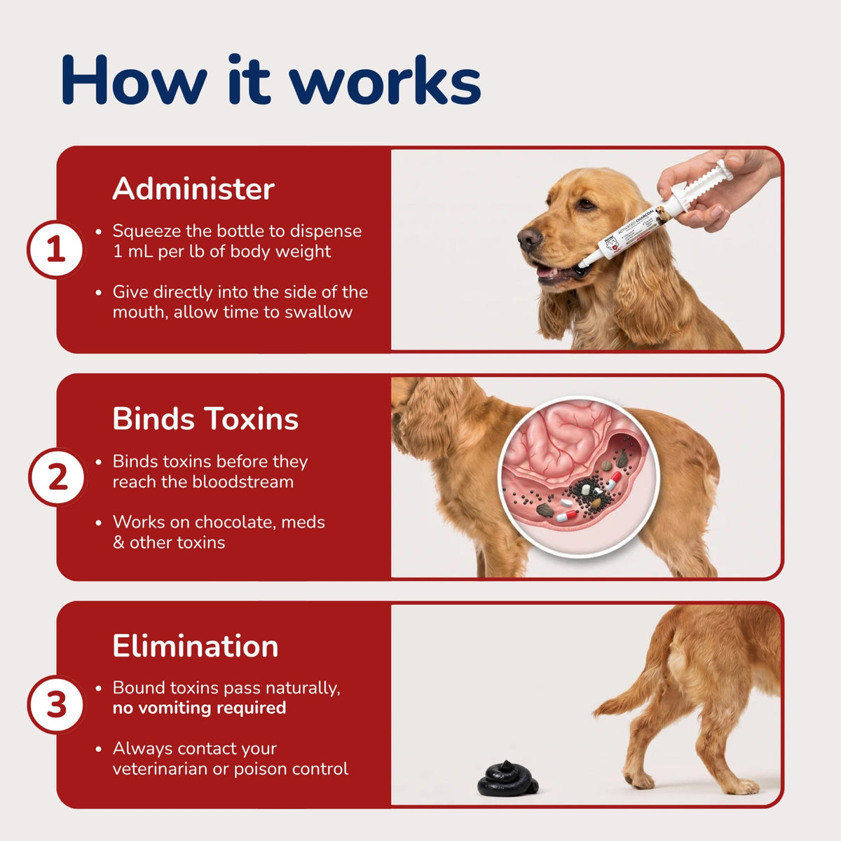 Imagen de características de PetVet Medic® Jeringa de carbón activado para perros y gatos - 30 mL, 3 de 14