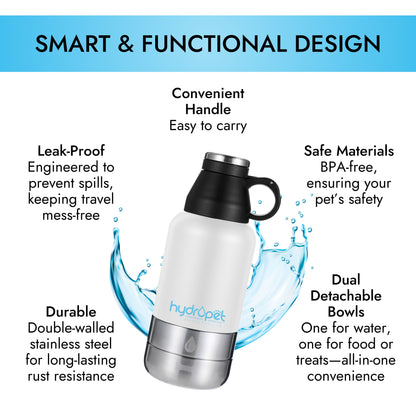 Detalle de viaje de HydroPet® Botella portátil de agua para perros - 32 oz
