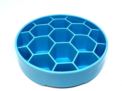 Deep Slow-Feeder Dog Bowl - Honeycomb