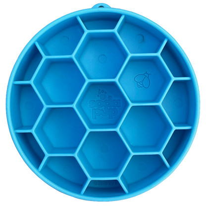 Deep Slow-Feeder Dog Bowl - Honeycomb