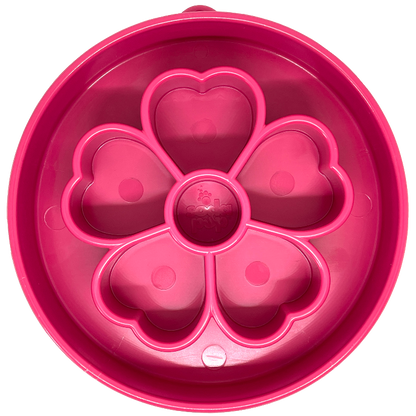 Deep Slow-Feeder Dog Bowl - Flower
