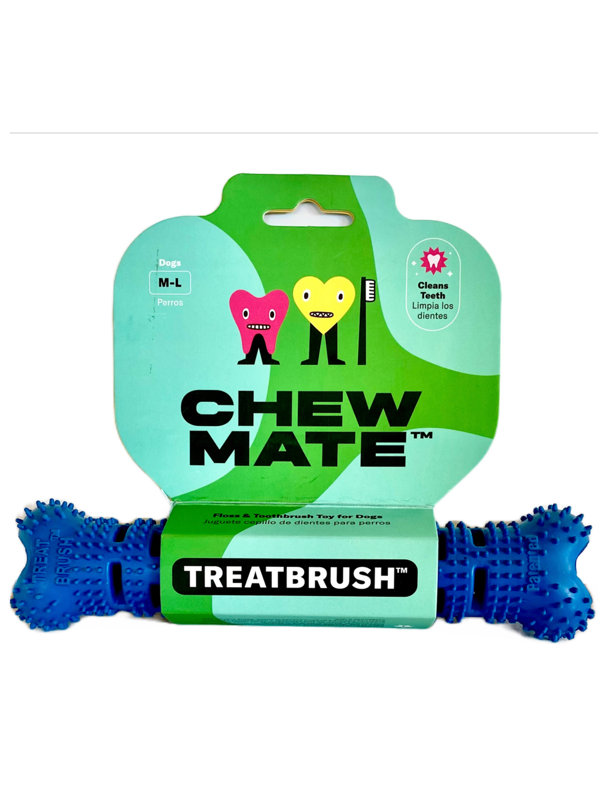Large Natural Rubber Bone Oral Care Toy for Dogs - Over 25 lb