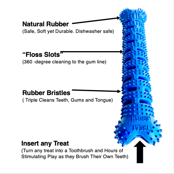 Large Natural Rubber Bone Oral Care Toy for Dogs - Over 25 lb product detail 2