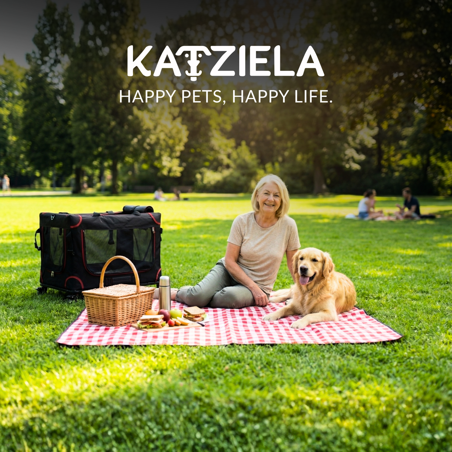 Transportín para mascotas con ruedas Katziela Mega Cruze – Viaje sin estrés para perros medianos y grandes de 63,5x43x50,8 cm