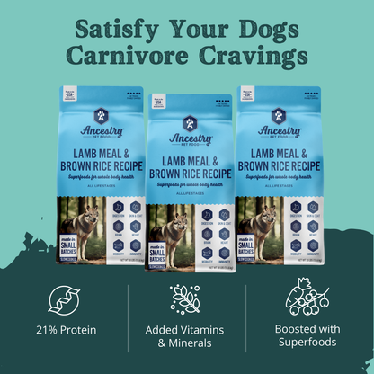 Health Extension Lamb Meal with Rice product feature graphic