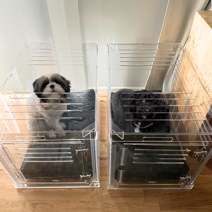 Hiddin clear pet crate size reference