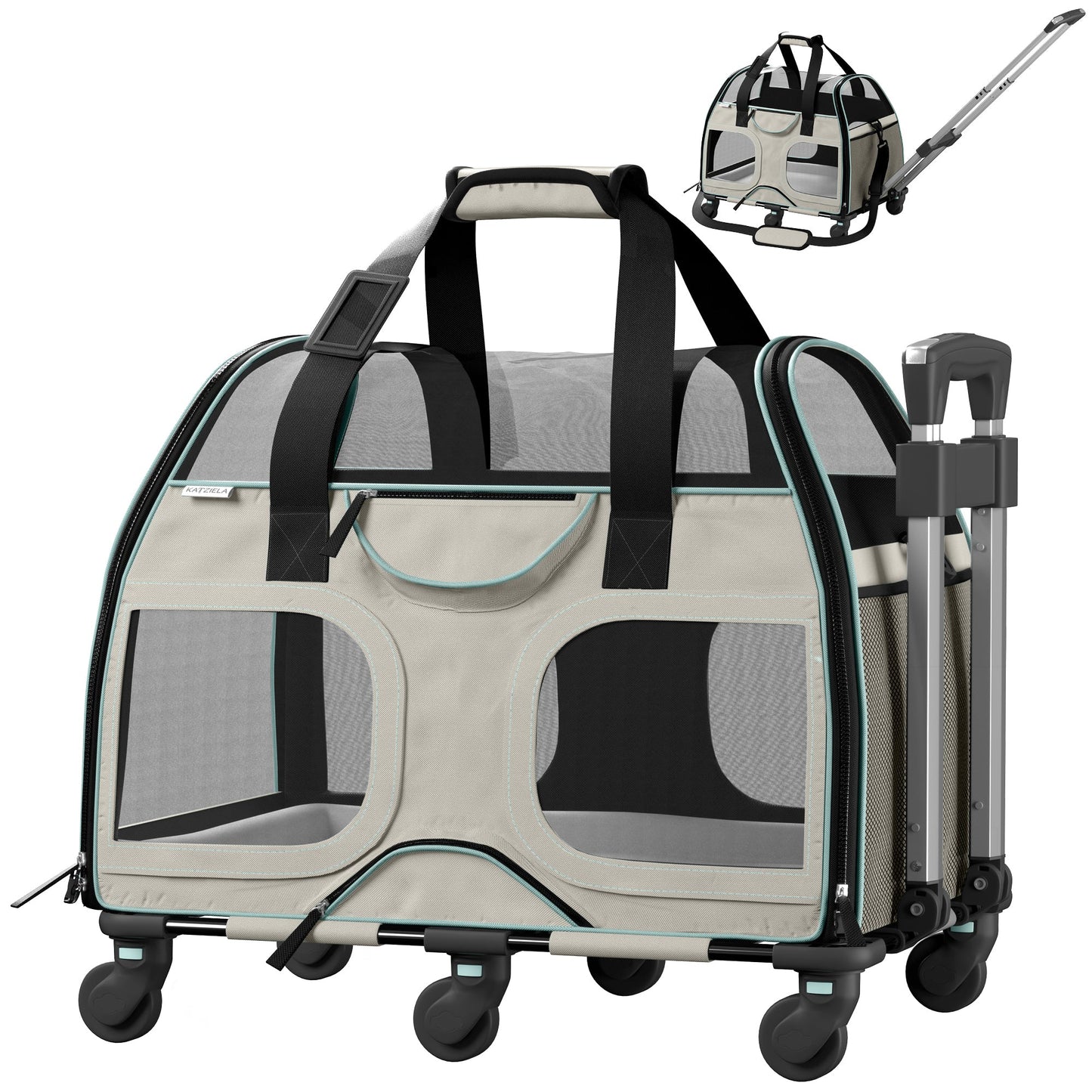 Luxury Rider Rolling Pet Carrier