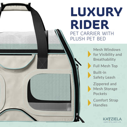 Luxury Rider Rolling Pet Carrier