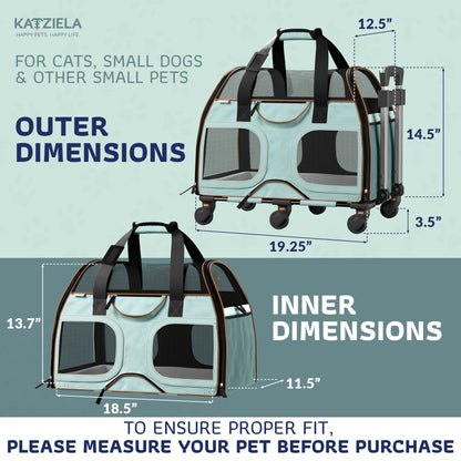 Luxury Rider Rolling Pet Carrier
