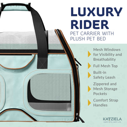 Luxury Rider Rolling Pet Carrier