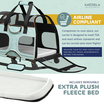 Luxury Rider Rolling Pet Carrier