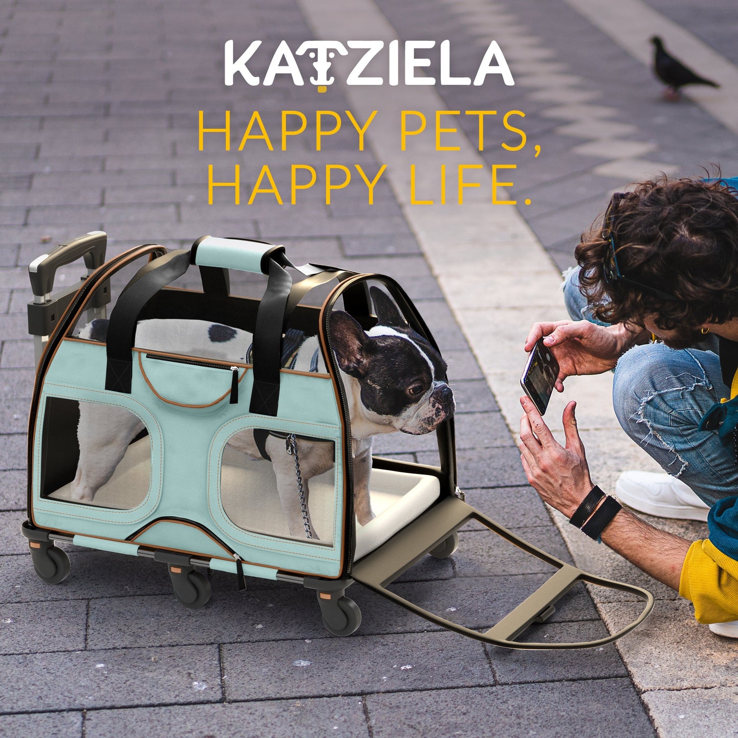 Luxury Rider Rolling Pet Carrier