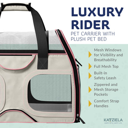 Luxury Rider Rolling Pet Carrier