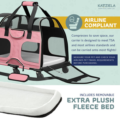 Luxury Rider Rolling Pet Carrier