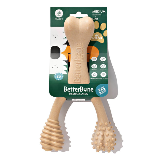 Dog toy with packaging featuring the BetterBone brand on a white background