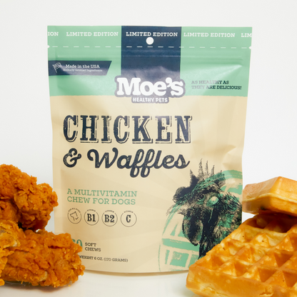 Moe's Healthy Pets Chicken & Waffles Chews for dogs