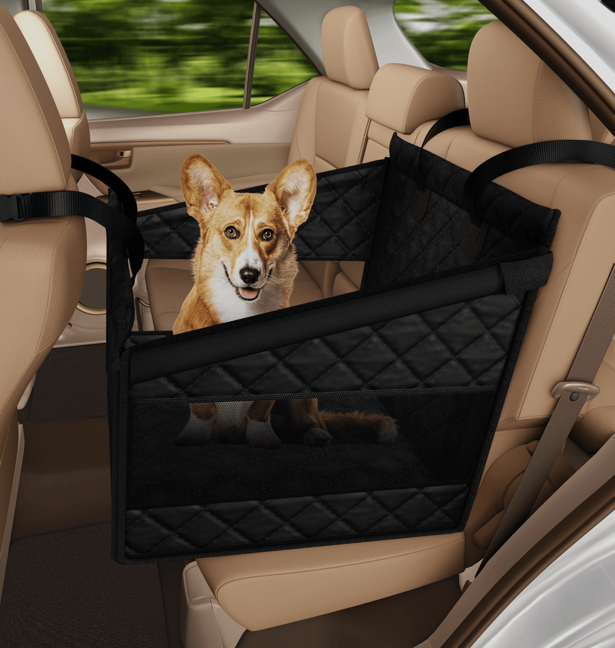 Waterproof Quilted Dog Back Seat Cover - Single