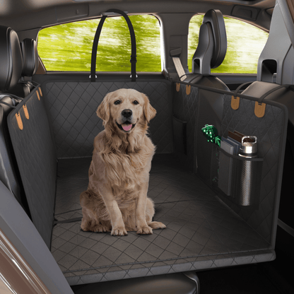 Primary product view of Large Waterproof Dog Back Seat Cover with Mesh Window in black by Katziela