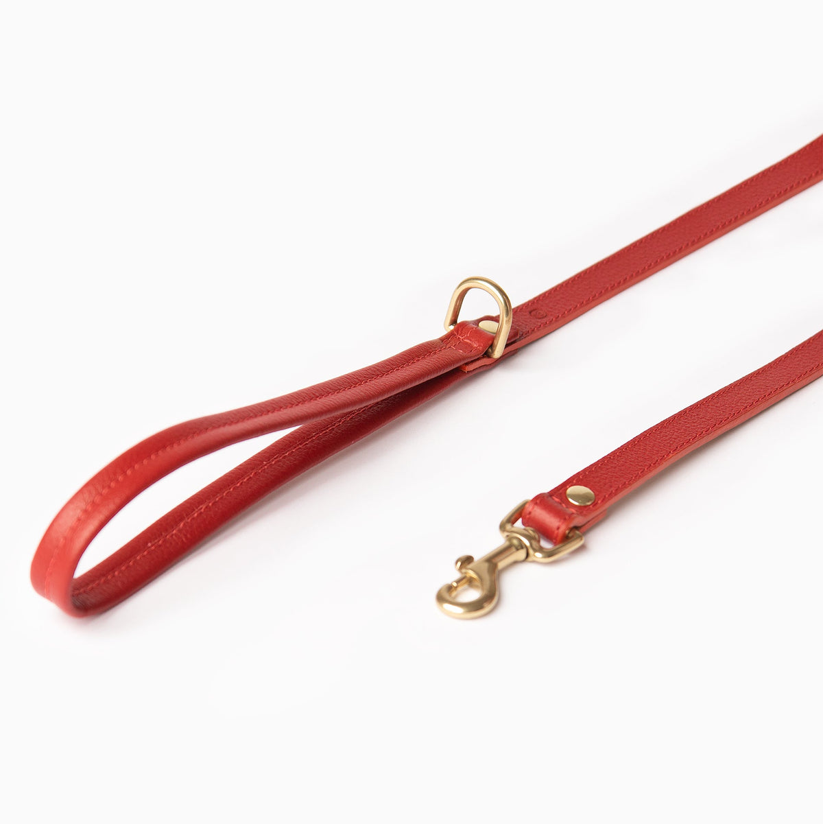 Mars red leather dog leash by Ramona For You