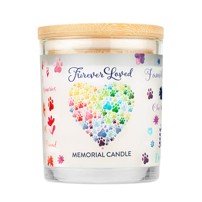 Furever Loved Memorial Candle front view