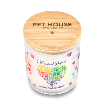 Furever Loved Memorial Candle with bamboo lid