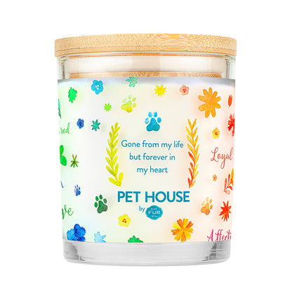 Furever Loved Memorial Candle side view