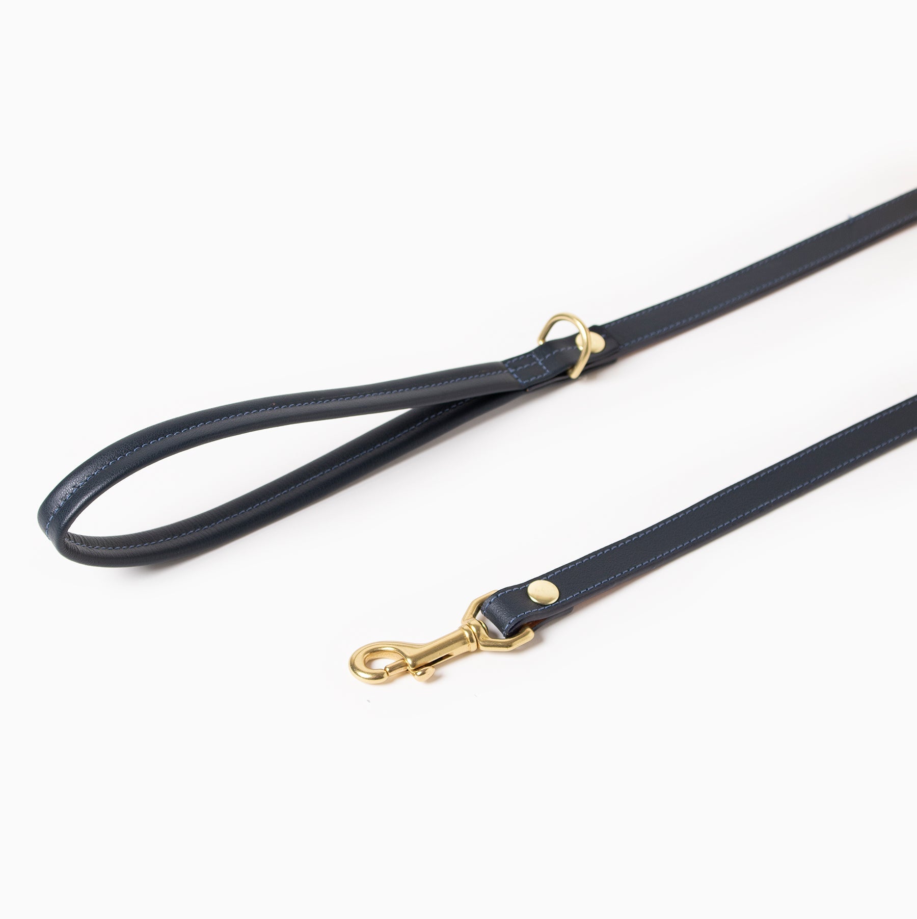 Ramona For You Midnight Leash in deep navy leather