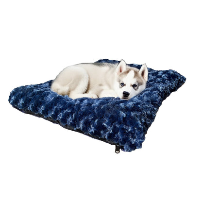 Furvana™ Cloud Rectangle Bolstered Dog Bed midnight color view
