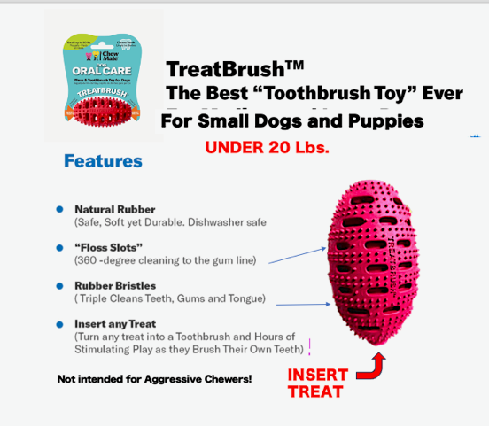 Natural Rubber Football Oral Care Toy for Dogs - Under 20 lb product information graphic 2
