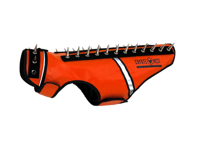 SpikeVest Protective Dog Vest orange view