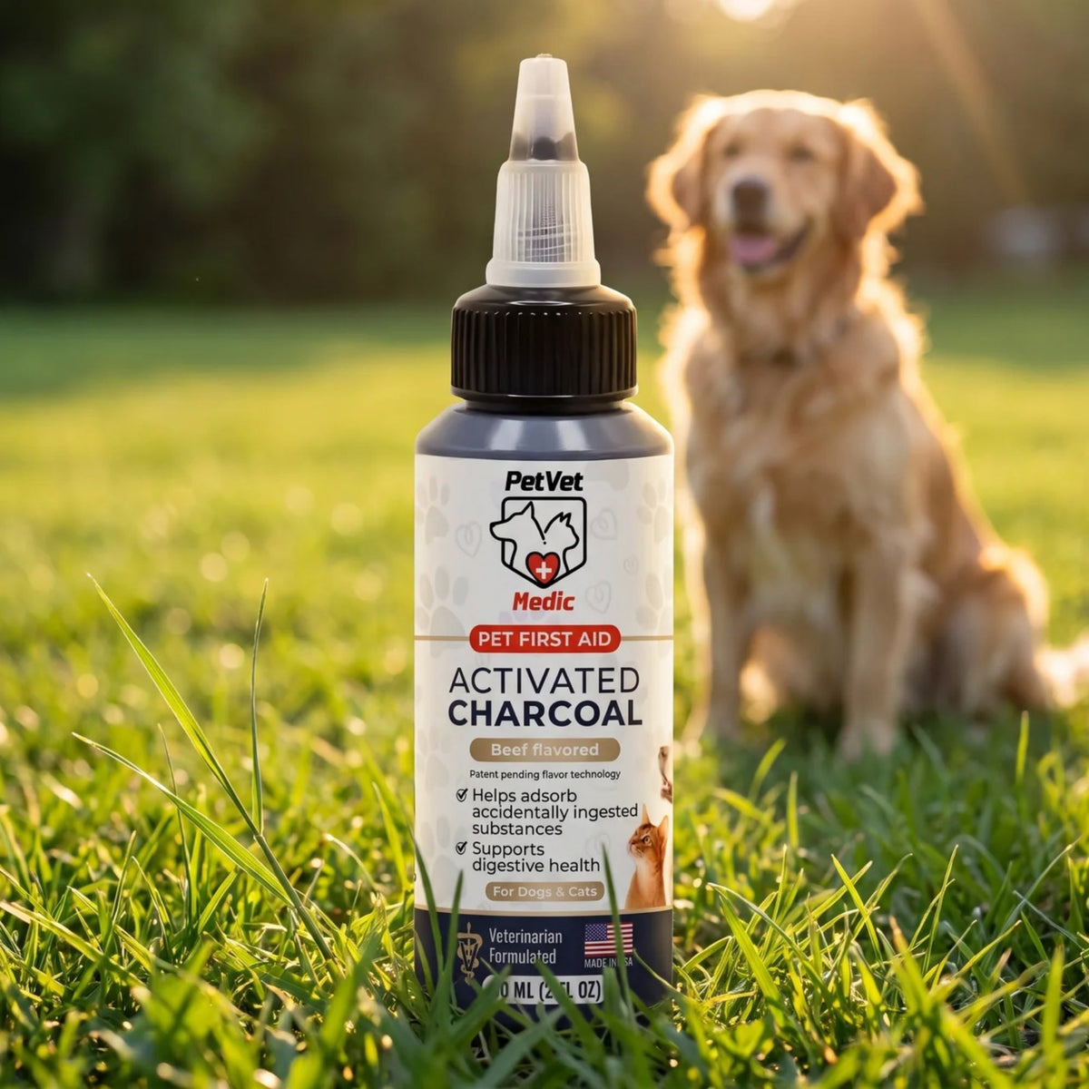 Imagen del producto PetVet Medic® Gel de carbón activado para perros y gatos - 60 mL