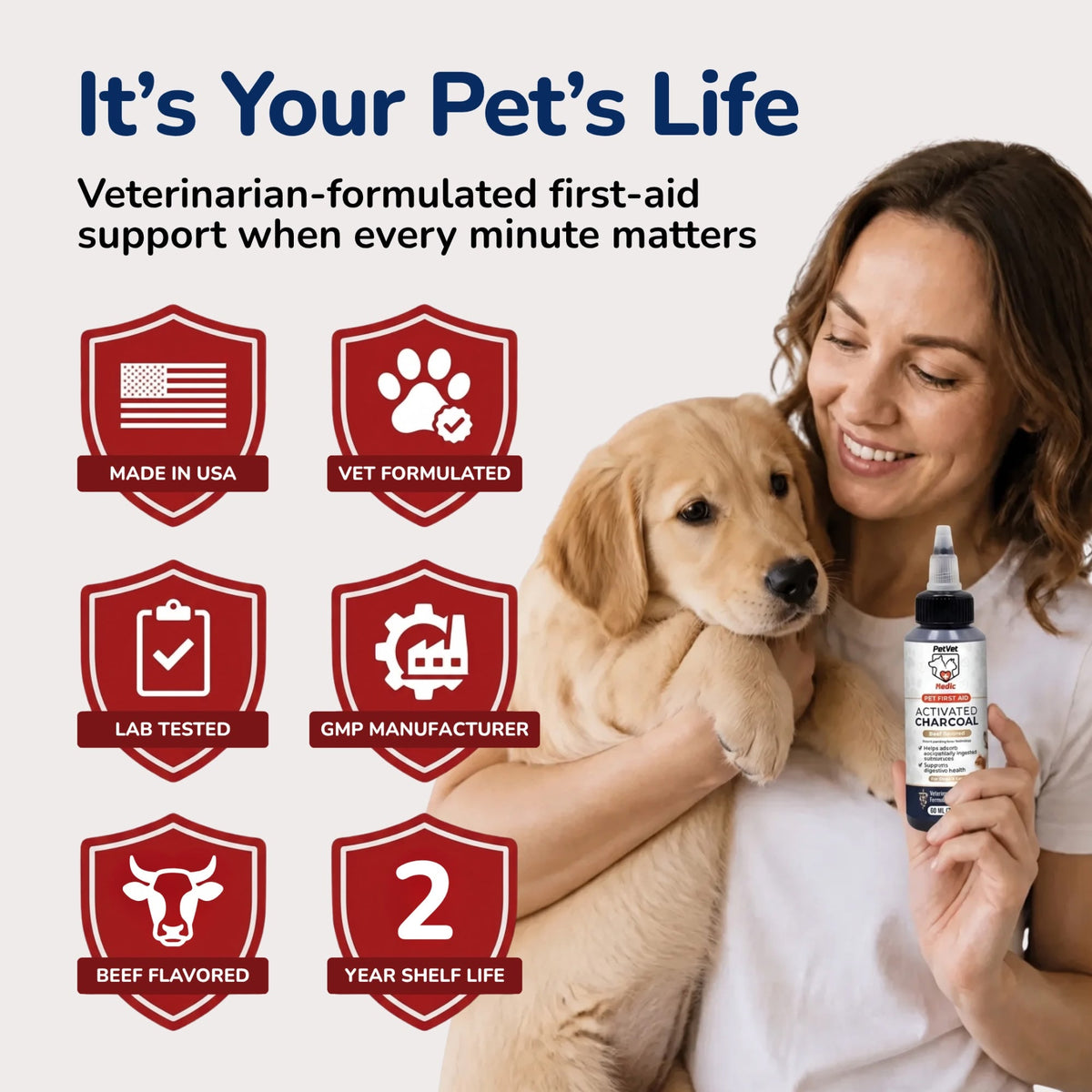 Imagen de características de PetVet Medic® Gel de carbón activado para perros y gatos - 60 mL, 5 de 14