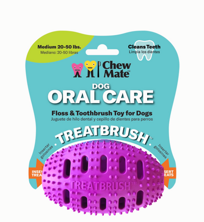 Natural Rubber Football Oral Care Toy for Dogs - 20–50 lb