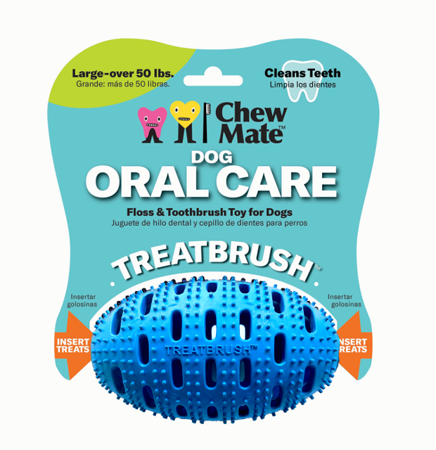 Natural Rubber Football Oral Care Toy for Dogs - Over 50 lb