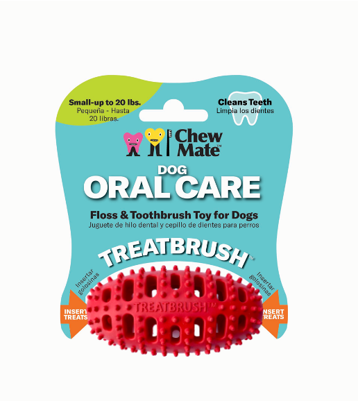 Natural Rubber Football Oral Care Toy for Dogs - Under 20 lb