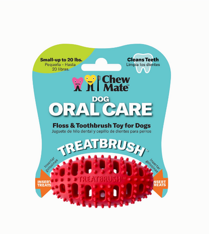 Natural Rubber Football Oral Care Toy for Dogs - Under 20 lb