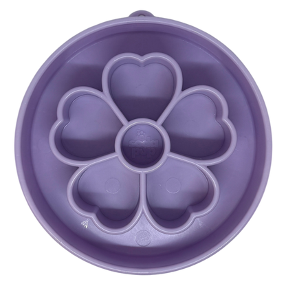 Deep Slow-Feeder Dog Bowl - Flower