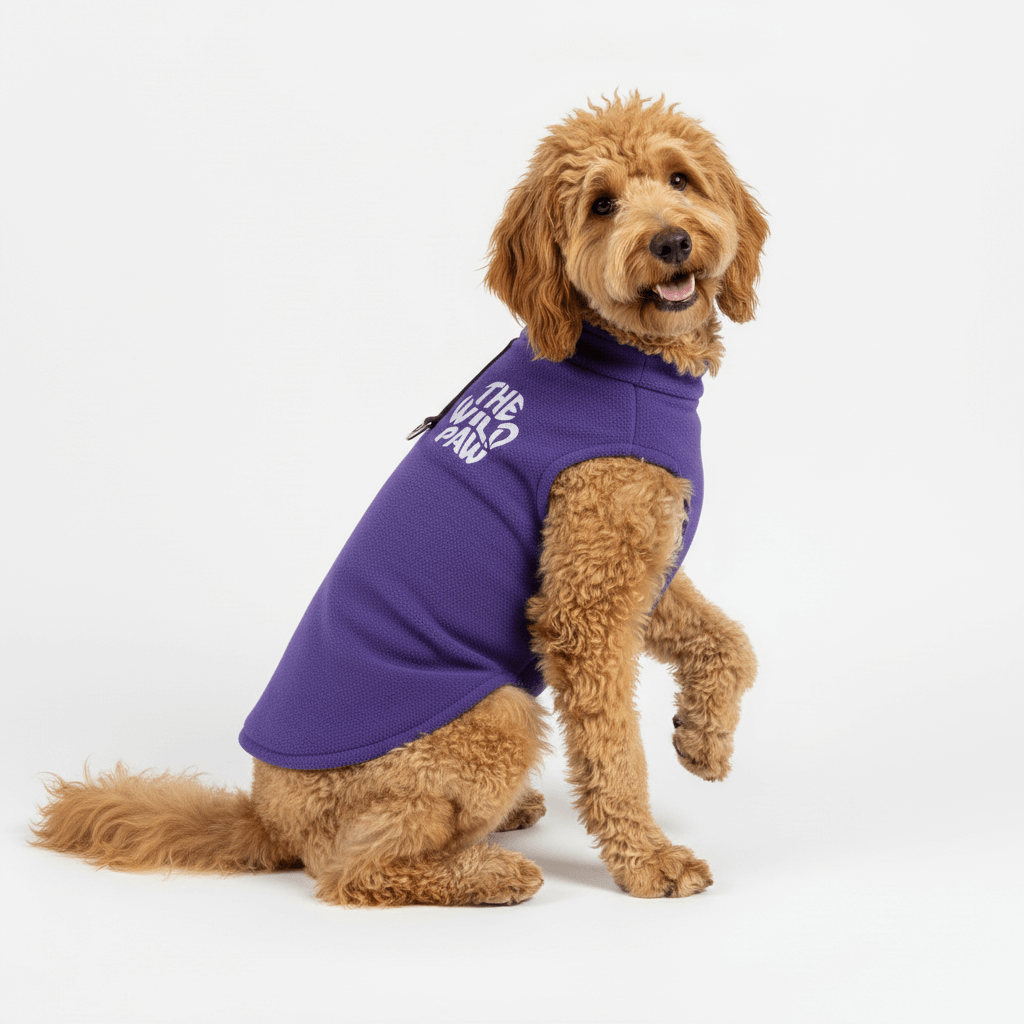 SnugPeak Fleece - Purple in use