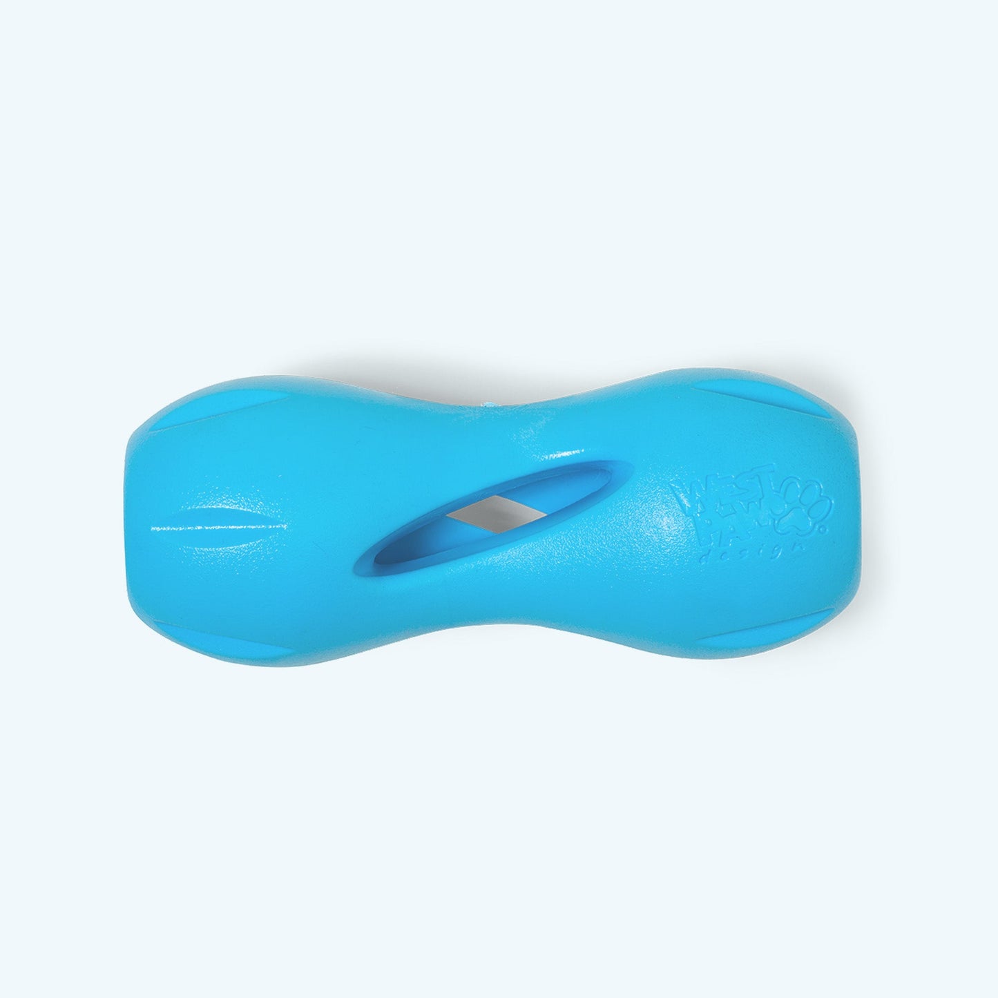 Additional view of the small West Paw Qwizl dog enrichment toy