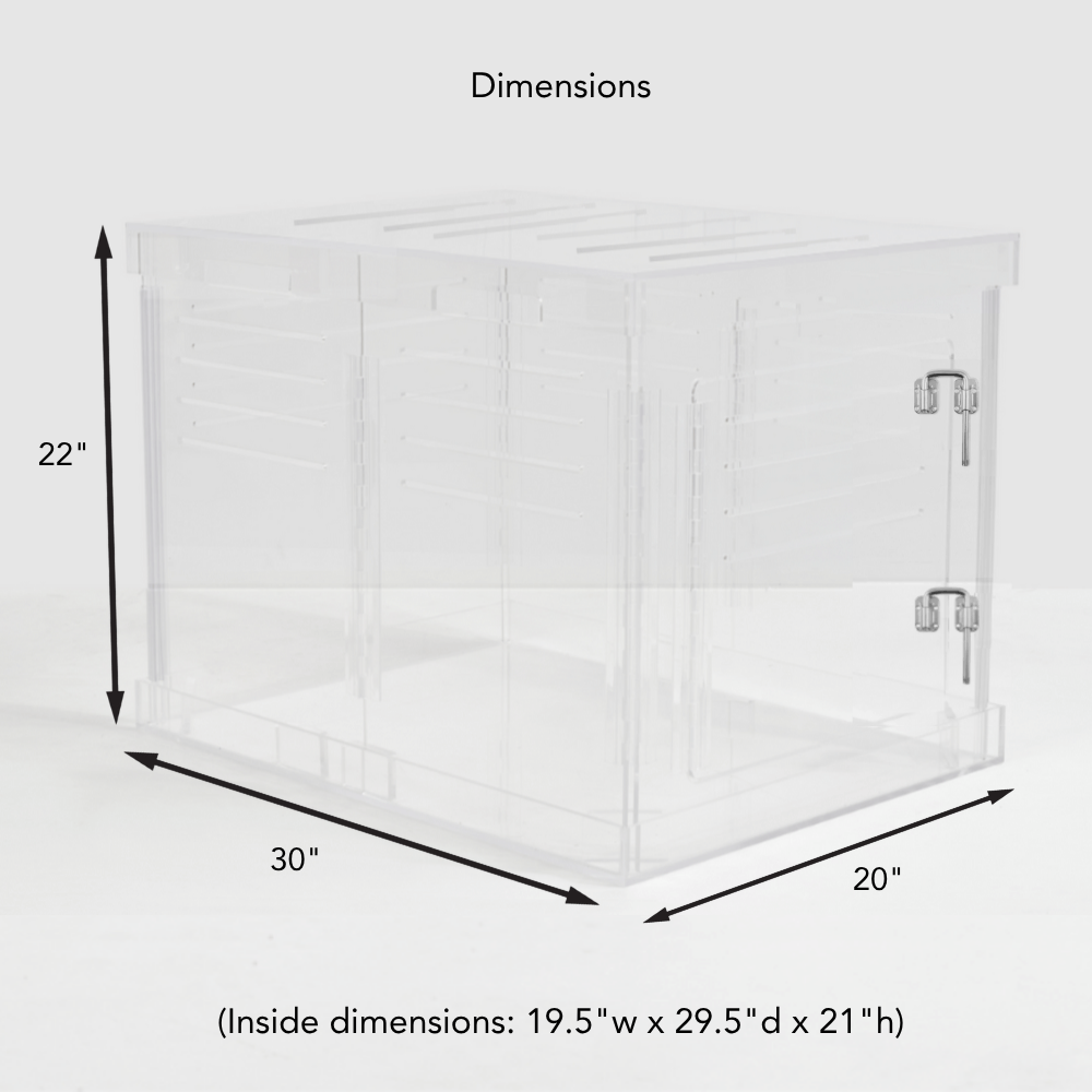 Medium Hiddin clear pet crate dimensions