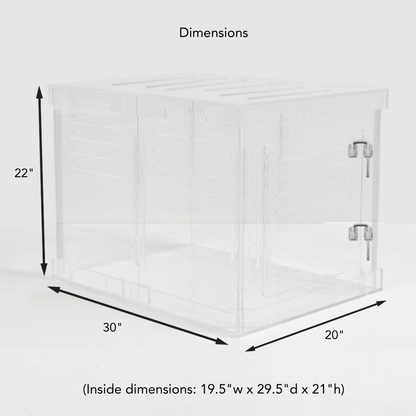 Medium Hiddin clear pet crate dimensions