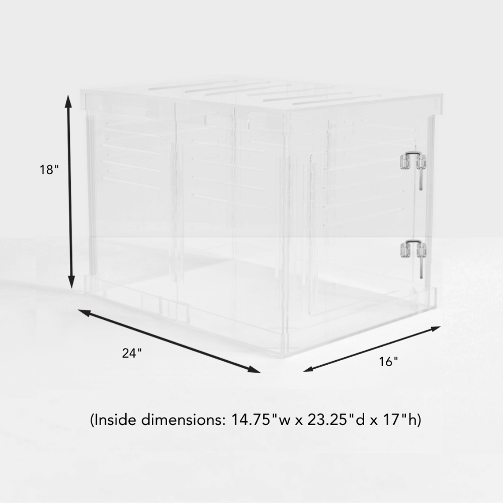 Small Hiddin clear pet crate dimensions